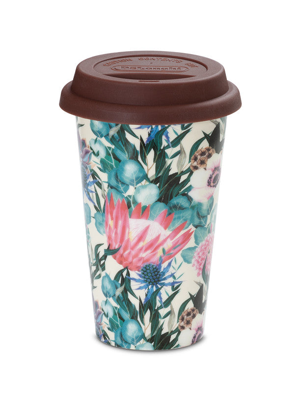 DE LONGHI MUG THERMOCUP TAZZA TERMICA DI CERAMICA A DOPPIA PARETE 300 ML. MULTIC