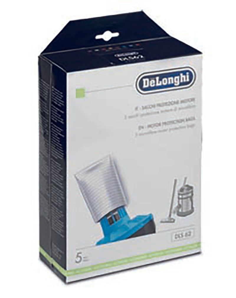 RICAMBIO 5 SACCHETTI ORIGINALI DLS62 PER BIDONE ASPIRAPOLVERE DE LONGHI