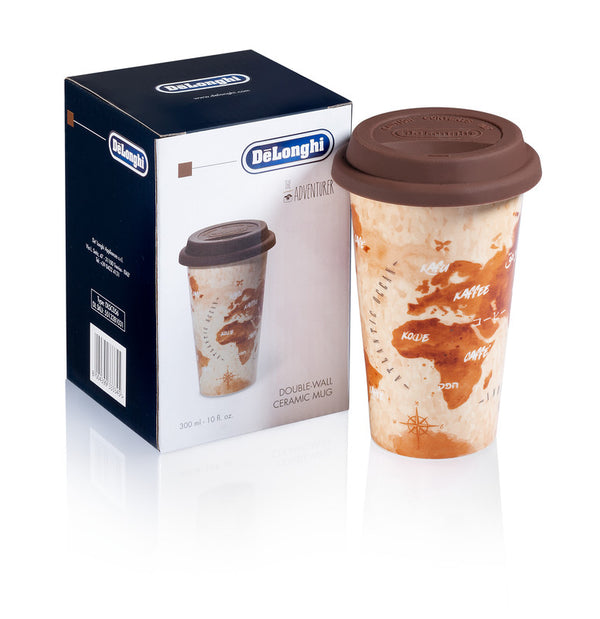 DE LONGHI MUG THERMOCUP TAZZA TERMICA DI CERAMICA A DOPPIA PARETE 300 ML. ADVENT