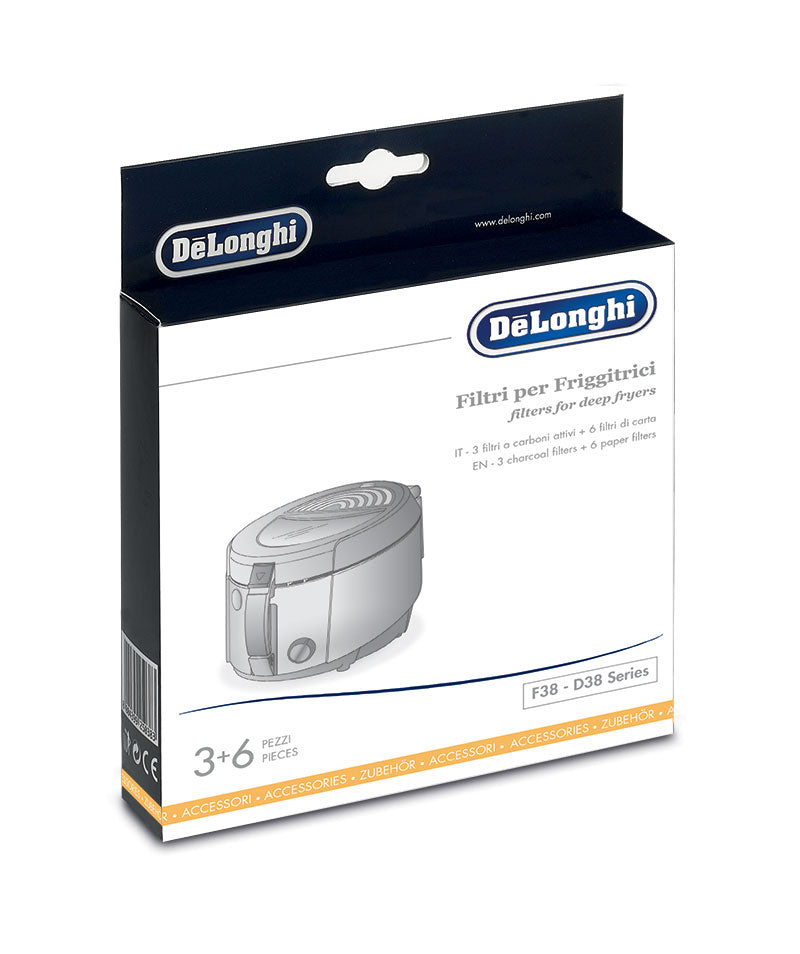 RICAMBIO ORIGINALE KIT FILTRI PER FRIGGITRICE ELETTRICA DE LONGHI SERIE F38 D38