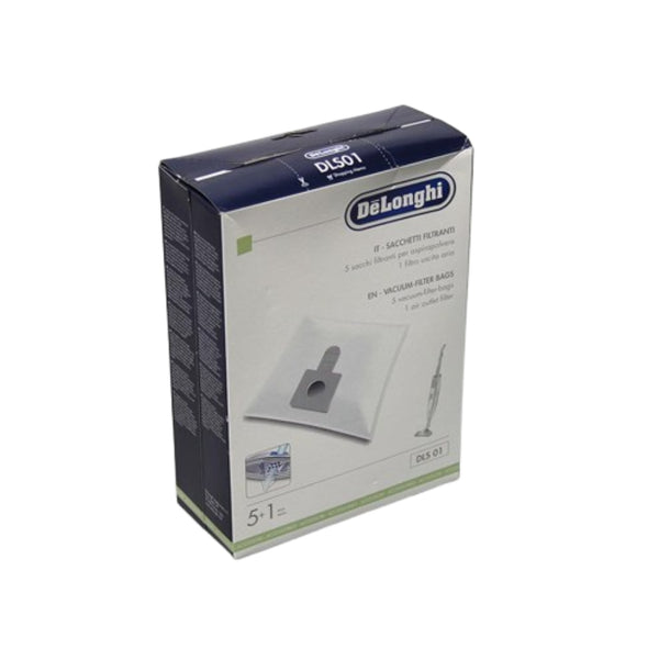 SACCHETTI FILTRI ORIGINALI DLS01 PER ASPIRAPOLVERE DE LONGHI COLOMBINA XL500 XL700