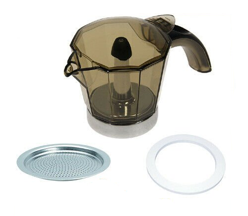 RICAMBIO ORIGINALE CARAFFA PER MACCHINA CAFFE' MOKA ALICIA DE LONGHI 4 TAZZE