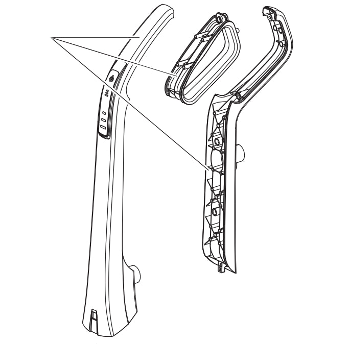 IMPUGNATURA SENZA SCHEDA PER SCOPA ELETTRICA IMETEC PIUMA EXTREME SC3 - 100 ART. Q2403 - 8661