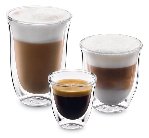 DE LONGHI SET 6 BICCHIERI TERMICI CAFFE' CAPPUCCINO LATTE MACCHIATO - THERMOCUP