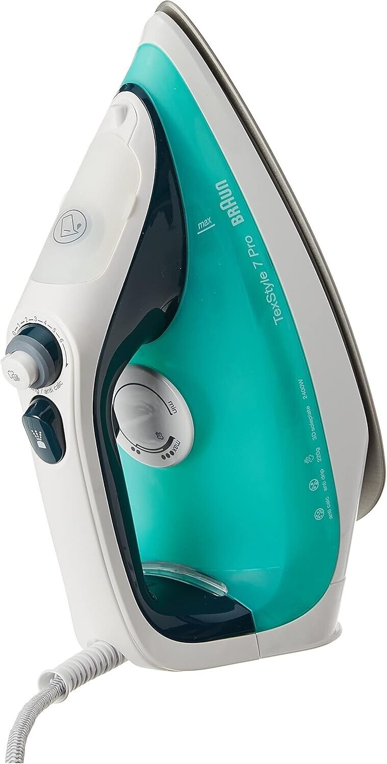 BRAUN TEXSTYLE 7 PRO FERRO DA STIRO A VAPORE SI7042GR FREEGLIDE 3D ELOXAL 2400W