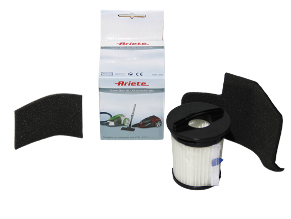 KIT FILTRI HEPA PER ASPIRAPOLVERE ARIETE JET FORCE 2791 ECOPOWER 2791/1 4047