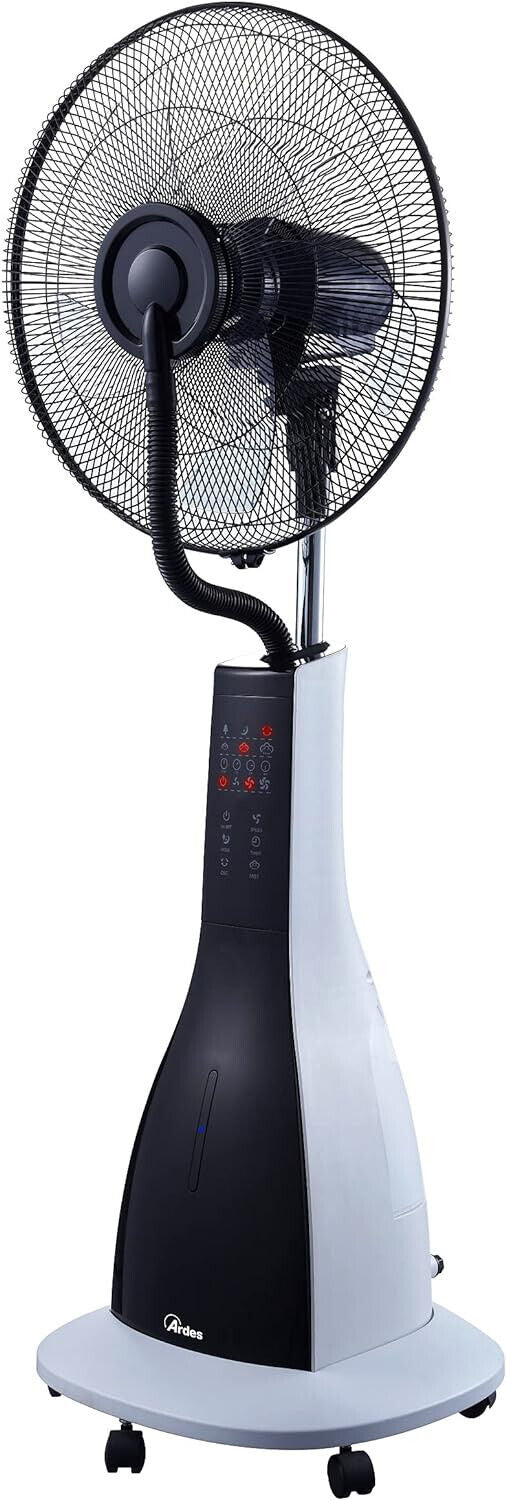 ARDES VENTILATORE A PIANTANA CON UMNIDIFICATORE A ULTRASUONI TELECOMANDO E TIMER