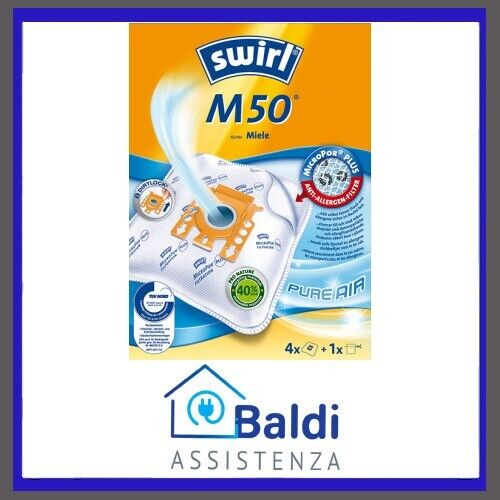 SWIRL M50 4 SACCHETTI PER ASPIRAPOLVERE MIELE S241 A S256,DA S290 A S299