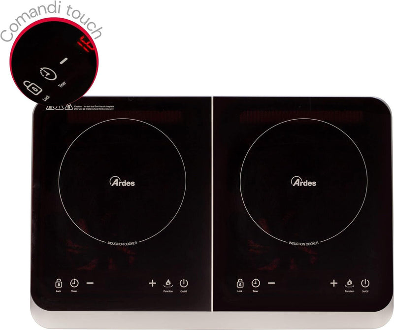ARDES AR1F602 – KOOKIE DUO – FORNELLO A INDUZIONE POTENZA DIFFERENZIATA 3500 W