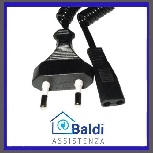 CAVO ALIMENTAZIONE RASOIO 1,8M SPIRALE ESTENSIBILE COMPATIBILE RASOIO PHILIPS