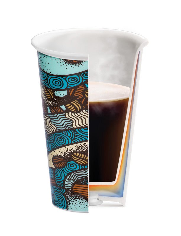 DE LONGHI MUG THERMOCUP TAZZA TERMICA DI CERAMICA A DOPPIA PARETE 300 ML. TASTER