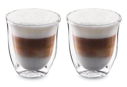 DE LONGHI SET 6 TAZZE BICCHIERI TERMICI PER CAPPUCCINO - THERMOCUP - 190 ml.