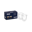 DE LONGHI SET DI 2 BICCHIERI TERMICI DOPPIA PARETE PER CAFFE' ESPRESSO DA 90 ml