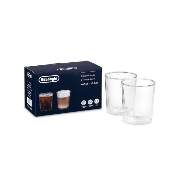 DE LONGHI THERMOCUP - SET DI 2 BICCHIERI TERMICI PER BEVANDE CALDO FREDDO 400 ml.