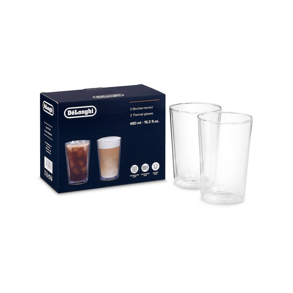 DE LONGHI THERMOCUP - SET DI 2 BICCHIERI TERMICI PER BEVANDE CALDO FREDDO 490ml.