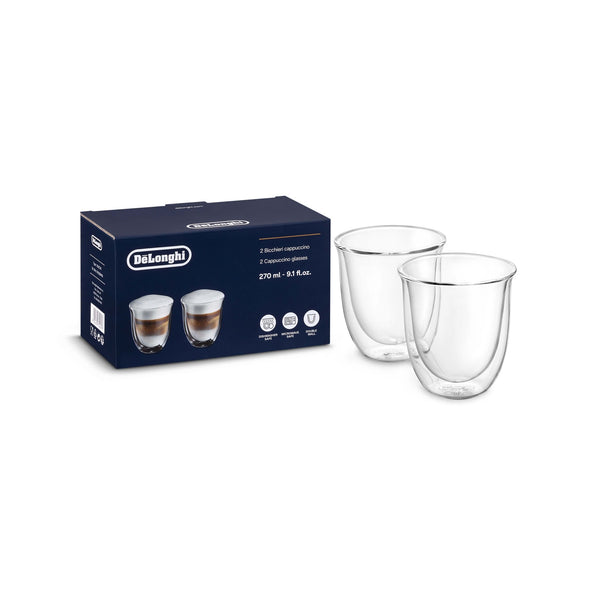 DE LONGHI THERMOCUP - SET DI 2 BICCHIERI TERMICI PER CAPPUCCINO DA 190 ml.