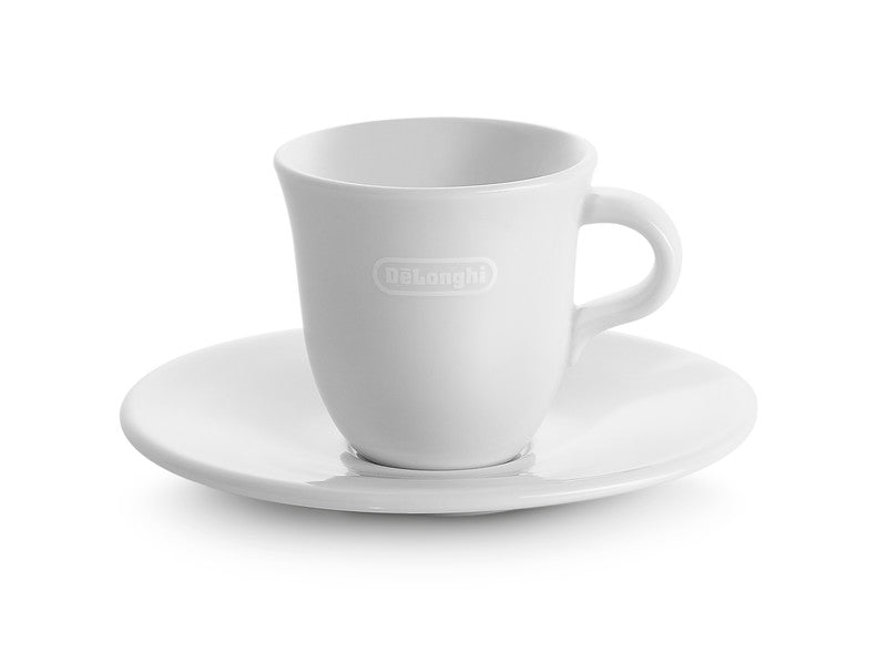 DE' LONGHI TOGNANA SET 2 TAZZE DA CAFFE' 130 ml. DI PORCELLANA BIANCA