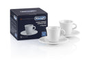 DE' LONGHI TOGNANA SET 2 TAZZE DA CAFFE' 130 ml. DI PORCELLANA BIANCA
