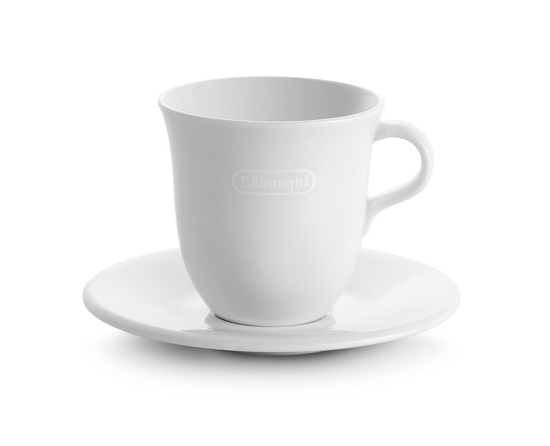 DE' LONGHI TOGNANA SET 2 TAZZE DA CAPPUCCINO 270 ml. DI PORCELLANA BIANCA