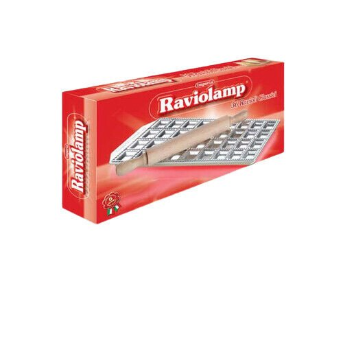 IMPERIA RAVIOLAMP STAMPO PASTA IN ALLUMINIO PER 36 RAVIOLI CLASSICI + MATTARELLO