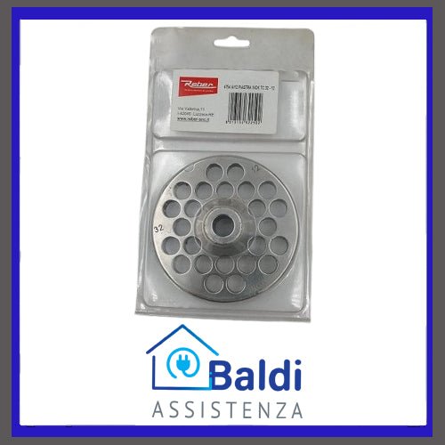 PIASTRA TRAFILA IN ACCIAIO FORI DA 12 MM. PER ACCESSORIO TRICARNE REBER TC12