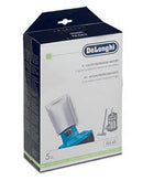 RICAMBIO 5 SACCHETTI ORIGINALI DLS62 PER BIDONE ASPIRAPOLVERE DE LONGHI