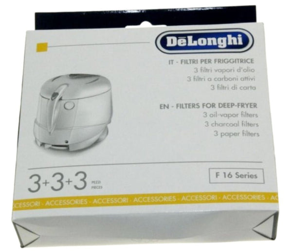 RICAMBIO KIT FILTRI PER FRIGGITRICI FRIGGITRICE DE LONGHI SERIE F16 ORIGINALI
