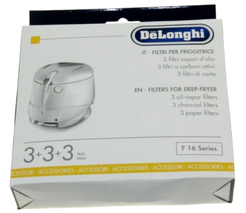 RICAMBIO KIT FILTRI PER FRIGGITRICI FRIGGITRICE DE LONGHI SERIE F16 ORIGINALI