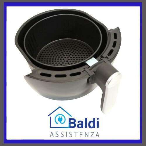 VICASKY Manico Staccabile Per Cestello Di Friggitrice Ad Aria O Olio, In Acciaio Inox E Plastica, Antiscottatura, Dimensioni 26x7x3,5 Cm, Universale E Facile Da Pulire