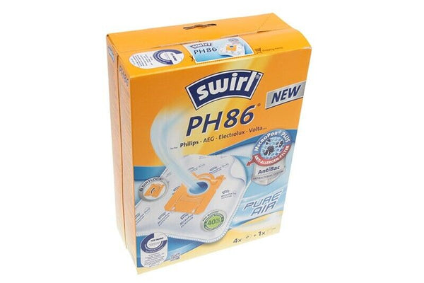 SWIRL PH86 4 SACCHETTI + 1 FILTRO PER ASPIRAPOLVERE PHILIPS VARI MODELLI