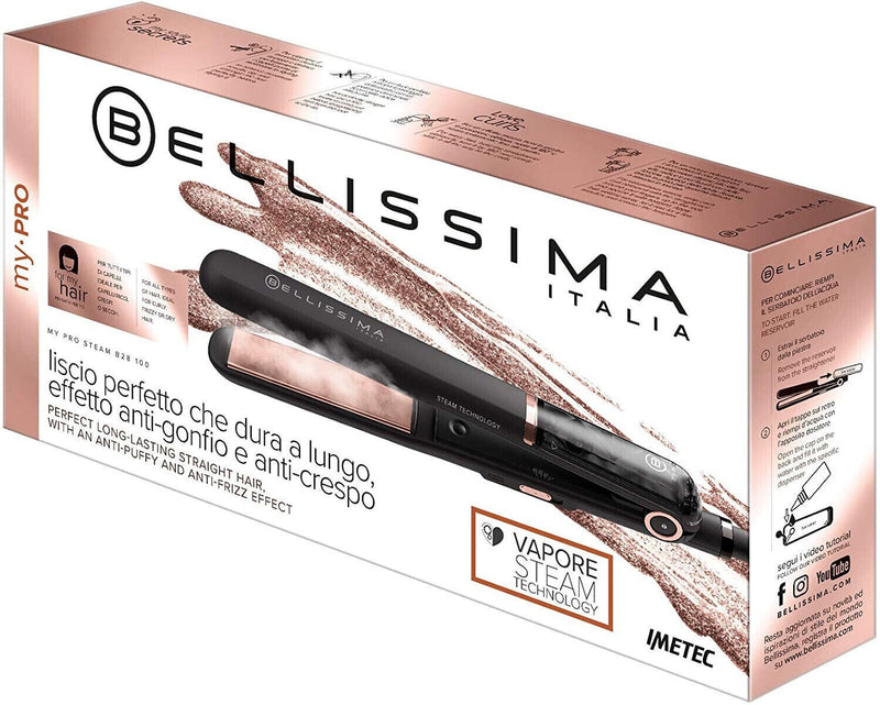 BELLISSIMA IMETEC PIASTRA CAPELLI A VAPORE 11632A LISCIO PERFETTO ANTI - CRESPO