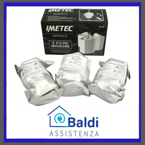 CONFEZIONE 3 FILTRI ANTICALCARE PER FERRO DA STIRO STIRELLA IMETEC ZEROCALC 9007