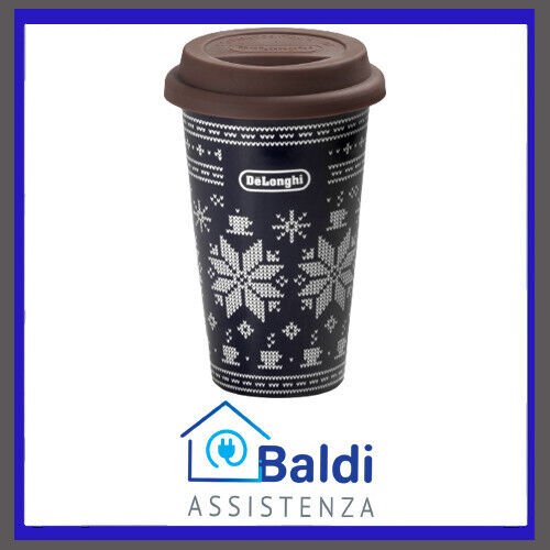 DE LONGHI MUG THERMOCUP TAZZA TERMICA DI CERAMICA A DOPPIA PARETE 300 ML.