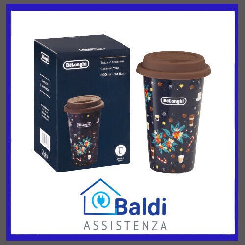DE LONGHI MUG THERMOCUP TAZZA TERMICA DI CERAMICA A DOPPIA PARETE 300 ML.