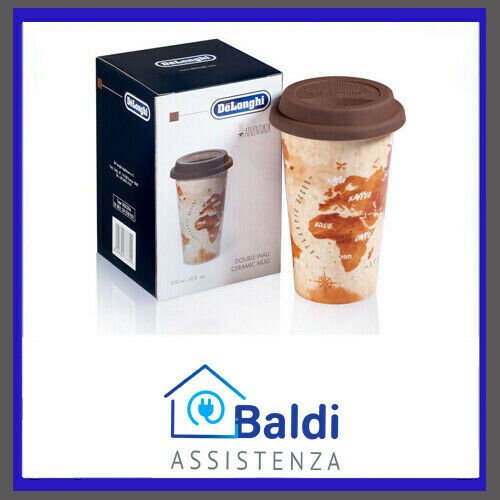 DE LONGHI MUG THERMOCUP TAZZA TERMICA DI CERAMICA A DOPPIA PARETE 300 ML. ADVENT