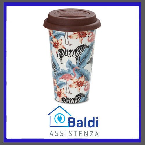 DE LONGHI MUG THERMOCUP TAZZA TERMICA DI CERAMICA A DOPPIA PARETE 300 ML. ANIMAL