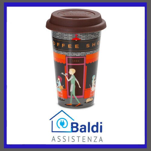DE LONGHI MUG THERMOCUP TAZZA TERMICA DI CERAMICA A DOPPIA PARETE 300 ML. COFFEE