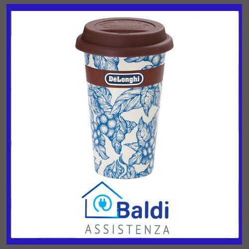 DE LONGHI MUG THERMOCUP TAZZA TERMICA DI CERAMICA A DOPPIA PARETE 300 ML. FLOWER