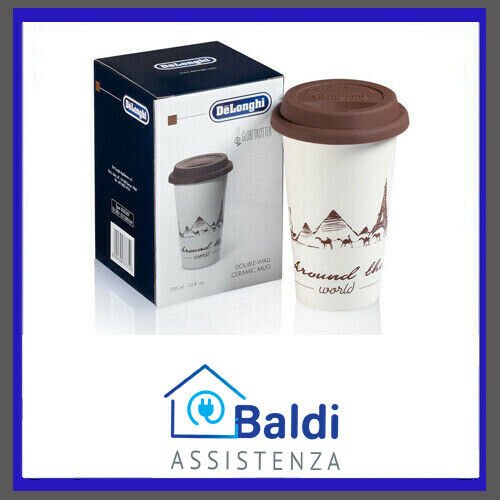 DE LONGHI MUG THERMOCUP TAZZA TERMICA DI CERAMICA A DOPPIA PARETE 300 ML. GLOBTR