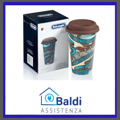 DE LONGHI MUG THERMOCUP TAZZA TERMICA DI CERAMICA A DOPPIA PARETE 300 ML. TASTER