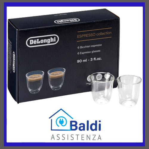 DE LONGHI THERMOCUP SET 6 BICCHIERI TERMICI PER CAFFE' DA 90 ml.