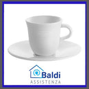 DE' LONGHI TOGNANA SET 2 TAZZE DA CAFFE' 130 ml. DI PORCELLANA BIANCA