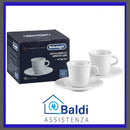 DE' LONGHI TOGNANA SET 2 TAZZE DA CAFFE' 130 ml. DI PORCELLANA BIANCA