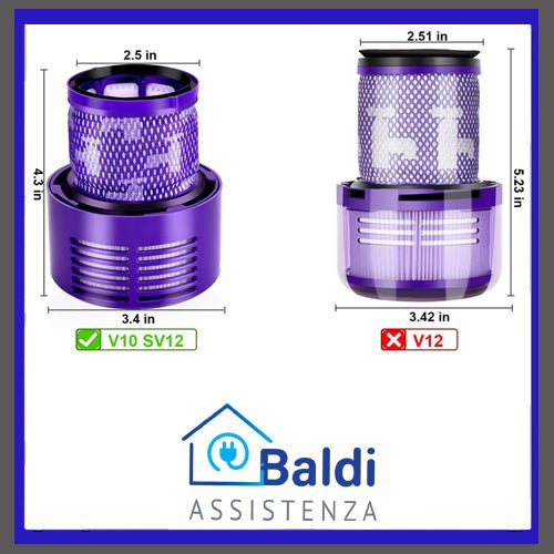 FILTRO COMPATIBILE PER ASPIRAPOLVERE DYSON V10 SV12 CYCLONE SERIES, V10 ABSOLUTE, V10 ANIMAL , V10 TOTAL CLEAN, V10 MOTORHEAD