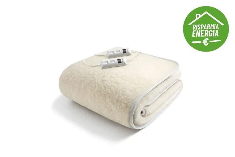 IMETEC COPERTA SCALDASONNO MATRIMONIALE 50% LANA E MERINO 150x160 cm 110W