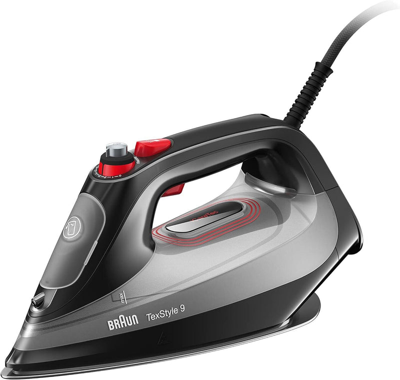 NUOVO FERRO DA STIRO A VAPORE BRAUN TEXSTYLE 9 SI9281BK 3100W ICARE AUTO - OFF