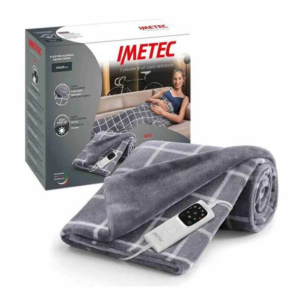 PLAID RISCALDABILE TERMOCOPERTA IMETEC ADAPTO 150x95 cm VELVET SQUARE 6 TEMPERATURE