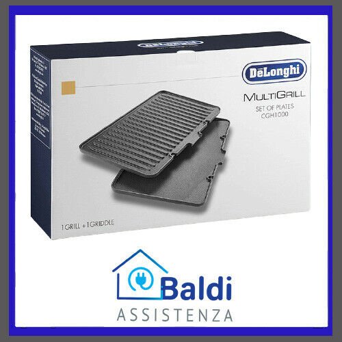 RICAMBIO DLSK150 COPPIA PIASTRE LISCIA ED ONDULATA PER BISTECCHIERA DE'LONGHI CHG