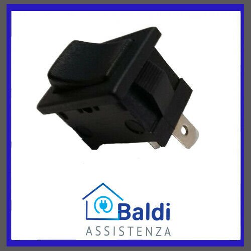 RICAMBIO INTERRUTTORE A PULSANTE UNIPOLARE NERO 11x19 250V 4A