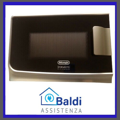RICAMBIO ORIGINALE PORTA COMPLETA PER FORNO MICROONDE DE LONGHI MW20GP